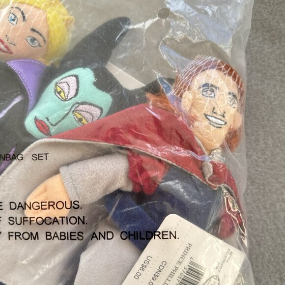 Sleeping Beauty Prince Phillip Maleficent Aurora Disney Store Bean Bag Set of 3 - Picture 3 of 9